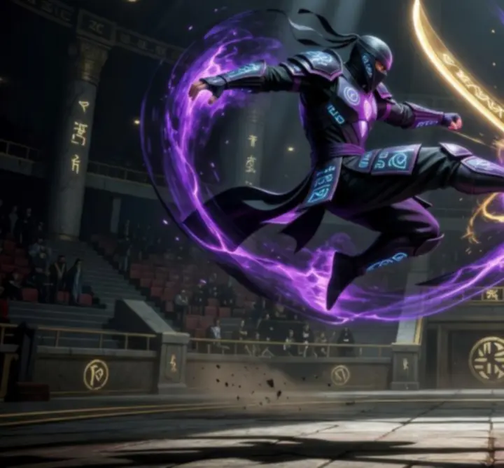 Cinematikus döntő harc a Shadow Fight 4: Arena arénájában